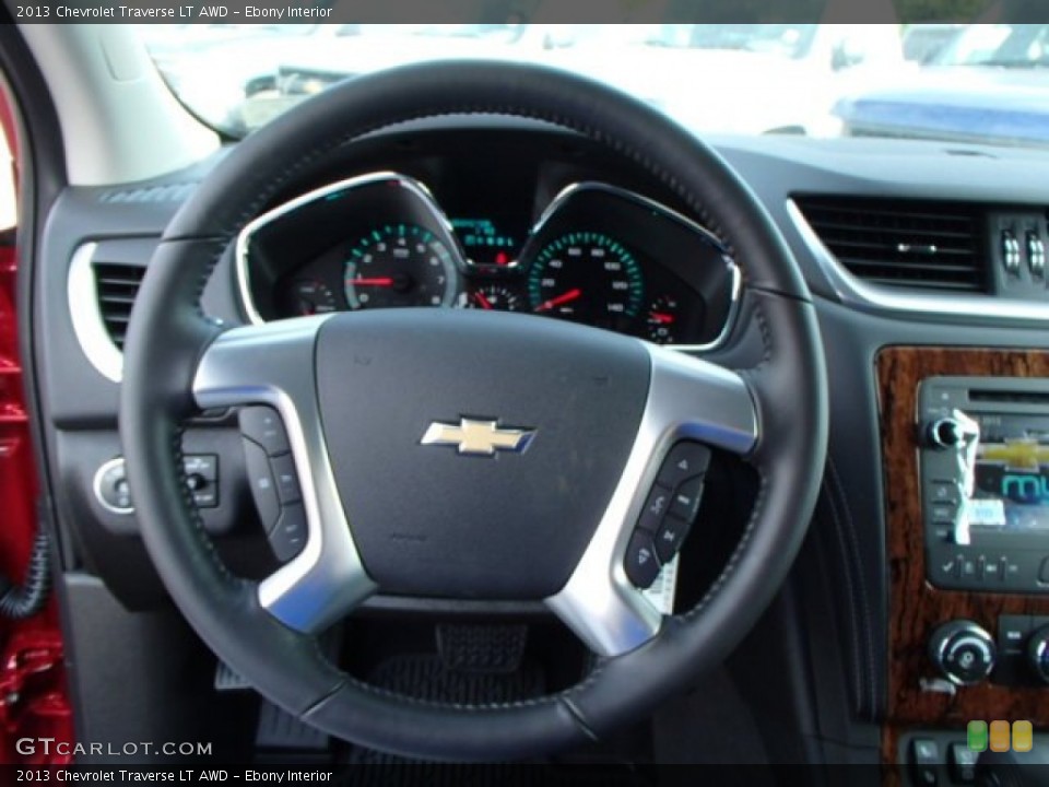 Ebony Interior Steering Wheel for the 2013 Chevrolet Traverse LT AWD #81166681