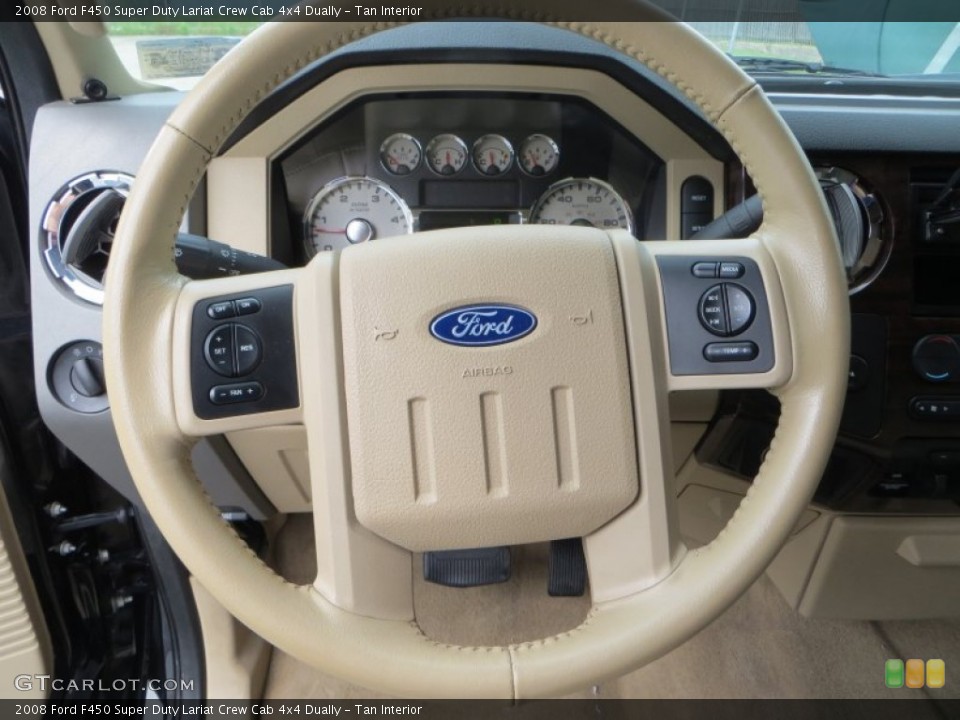 Tan Interior Steering Wheel for the 2008 Ford F450 Super Duty Lariat Crew Cab 4x4 Dually #81167103