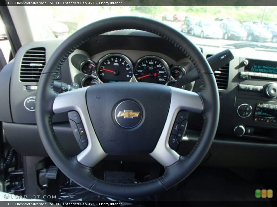 Ebony Interior Steering Wheel for the 2013 Chevrolet Silverado 1500 LT Extended Cab 4x4 #81167349