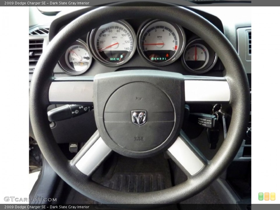 Dark Slate Gray Interior Steering Wheel for the 2009 Dodge Charger SE #81167604