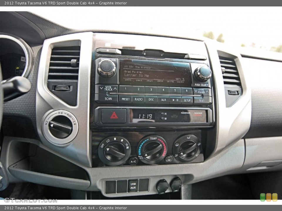 Graphite Interior Controls for the 2012 Toyota Tacoma V6 TRD Sport Double Cab 4x4 #81169584