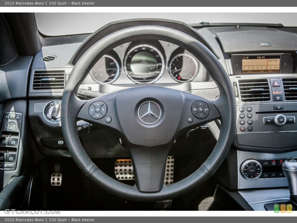 Black Interior Steering Wheel for the 2010 Mercedes-Benz C 300 Sport #81169611