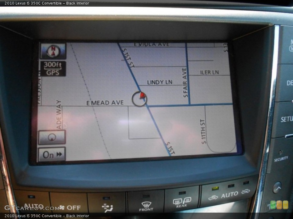 Black Interior Navigation for the 2010 Lexus IS 350C Convertible #81172146