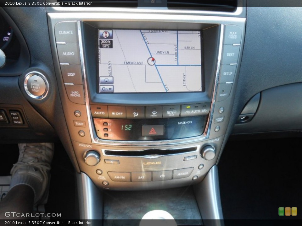 Black Interior Controls for the 2010 Lexus IS 350C Convertible #81172170