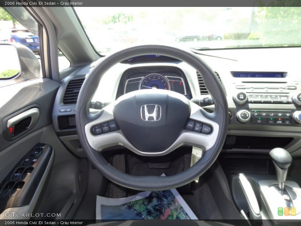 Gray Interior Steering Wheel for the 2006 Honda Civic EX Sedan #81172815
