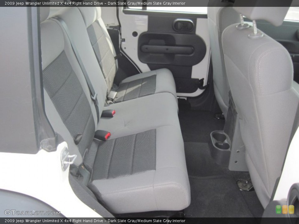 Dark Slate Gray/Medium Slate Gray Interior Rear Seat for the 2009 Jeep Wrangler Unlimited X 4x4 Right Hand Drive #81174705