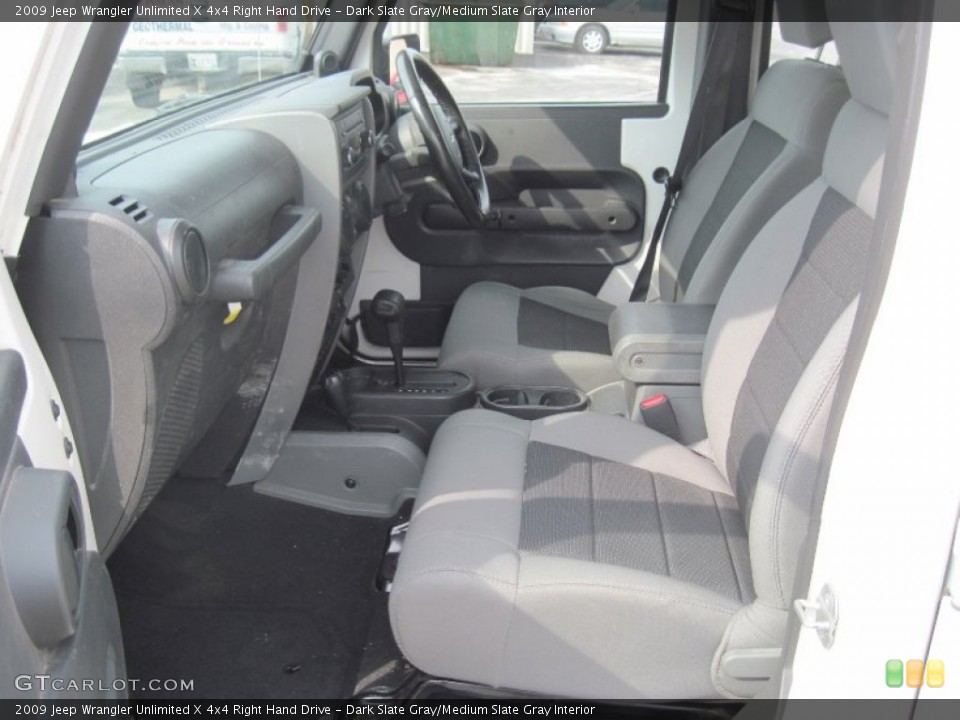 Dark Slate Gray/Medium Slate Gray Interior Photo for the 2009 Jeep Wrangler Unlimited X 4x4 Right Hand Drive #81174743