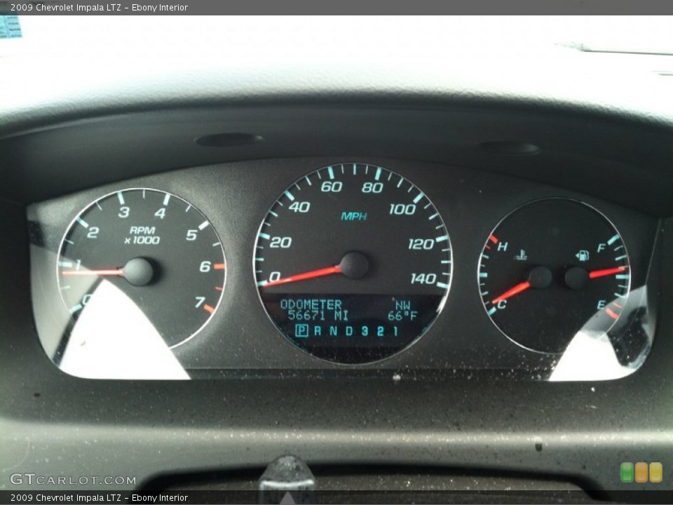 Ebony Interior Gauges for the 2009 Chevrolet Impala LTZ #81175227
