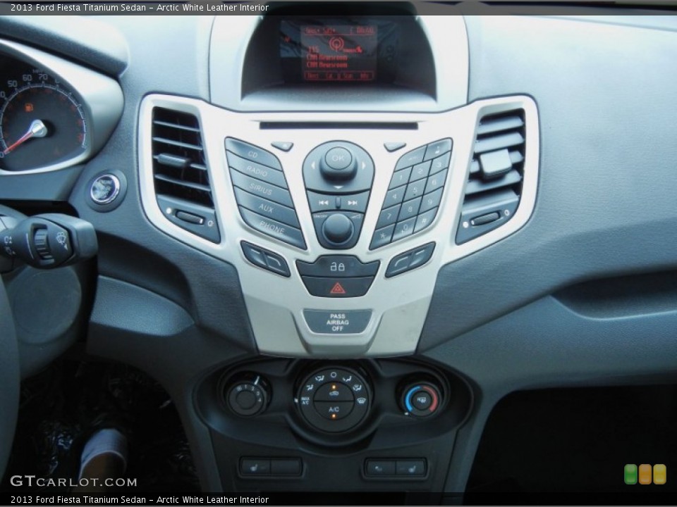 Arctic White Leather Interior Controls for the 2013 Ford Fiesta Titanium Sedan #81176472