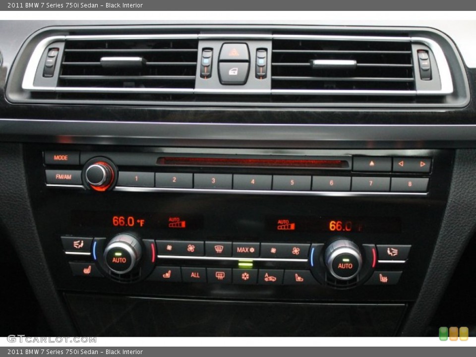 Black Interior Controls for the 2011 BMW 7 Series 750i Sedan #81179241