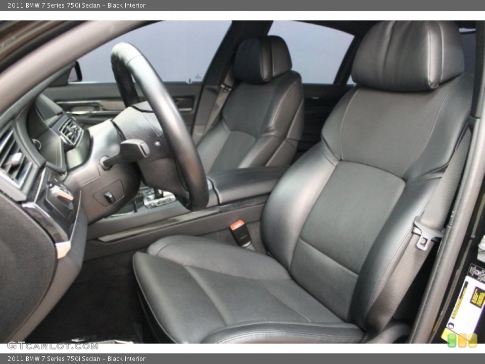 Black Interior Front Seat for the 2011 BMW 7 Series 750i Sedan #81179394