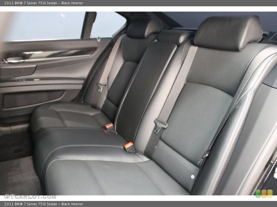 Black Interior Rear Seat for the 2011 BMW 7 Series 750i Sedan #81179447