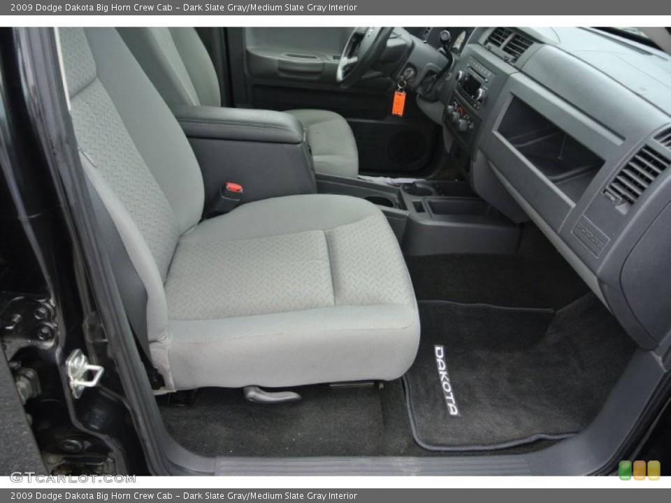 Dark Slate Gray/Medium Slate Gray Interior Front Seat for the 2009 Dodge Dakota Big Horn Crew Cab #81179591