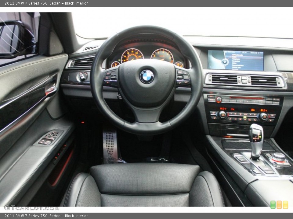 Black Interior Dashboard for the 2011 BMW 7 Series 750i Sedan #81179799