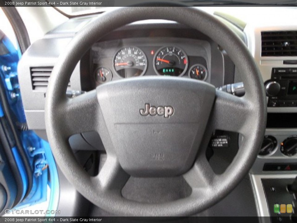 Dark Slate Gray Interior Steering Wheel for the 2008 Jeep Patriot Sport 4x4 #81180460