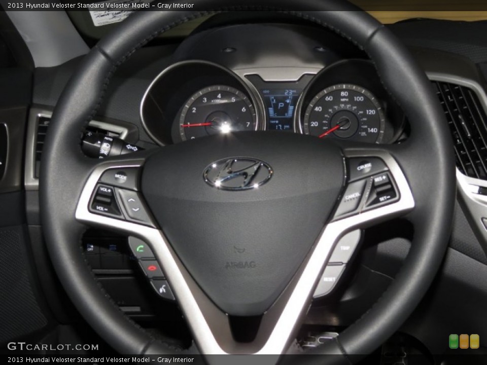 Gray Interior Steering Wheel for the 2013 Hyundai Veloster  #81180875