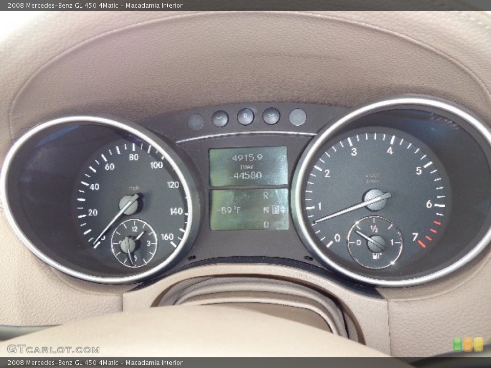 Macadamia Interior Gauges for the 2008 Mercedes-Benz GL 450 4Matic #81181752
