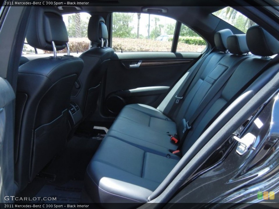 Black Interior Rear Seat for the 2011 Mercedes-Benz C 300 Sport #81182120
