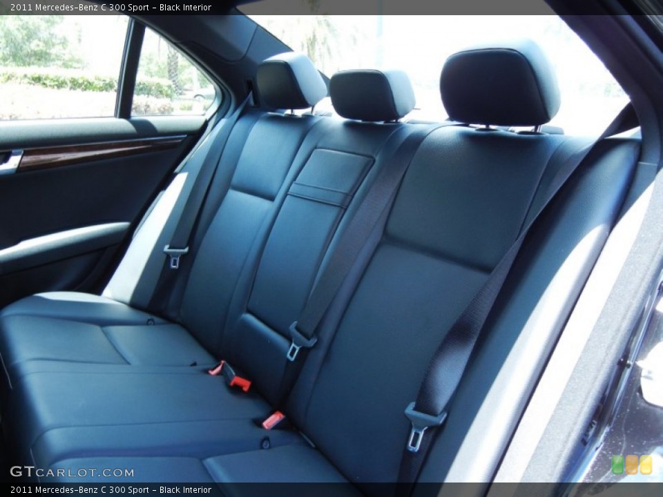 Black Interior Rear Seat for the 2011 Mercedes-Benz C 300 Sport #81182139