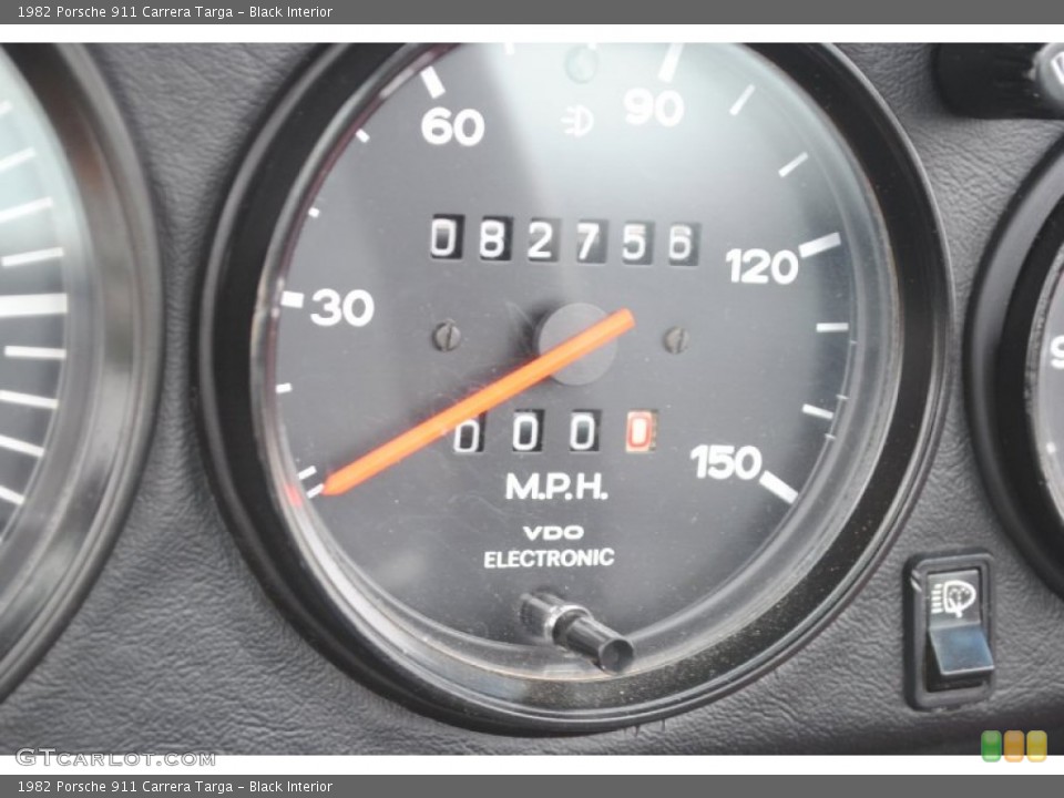 Black Interior Gauges for the 1982 Porsche 911 Carrera Targa #81182334