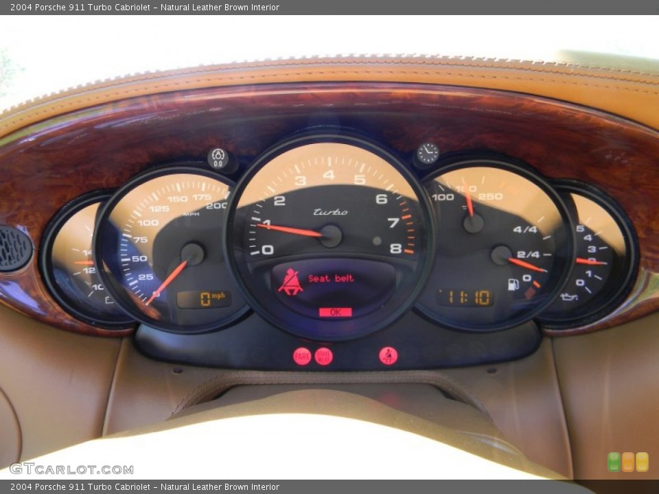 Natural Leather Brown Interior Gauges for the 2004 Porsche 911 Turbo Cabriolet #81182757