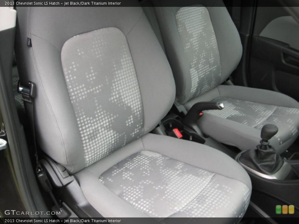 Jet Black/Dark Titanium Interior Front Seat for the 2013 Chevrolet Sonic LS Hatch #81185554