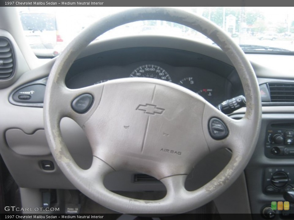 Medium Neutral Interior Steering Wheel for the 1997 Chevrolet Malibu Sedan #81185937