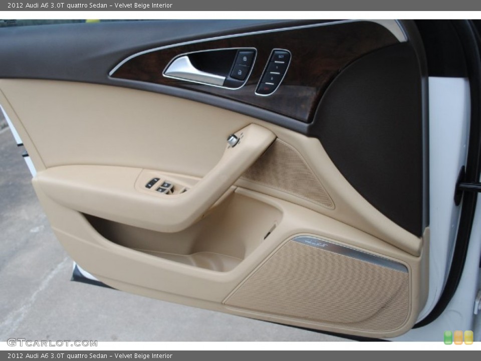 Velvet Beige Interior Door Panel for the 2012 Audi A6 3.0T quattro Sedan #81186225