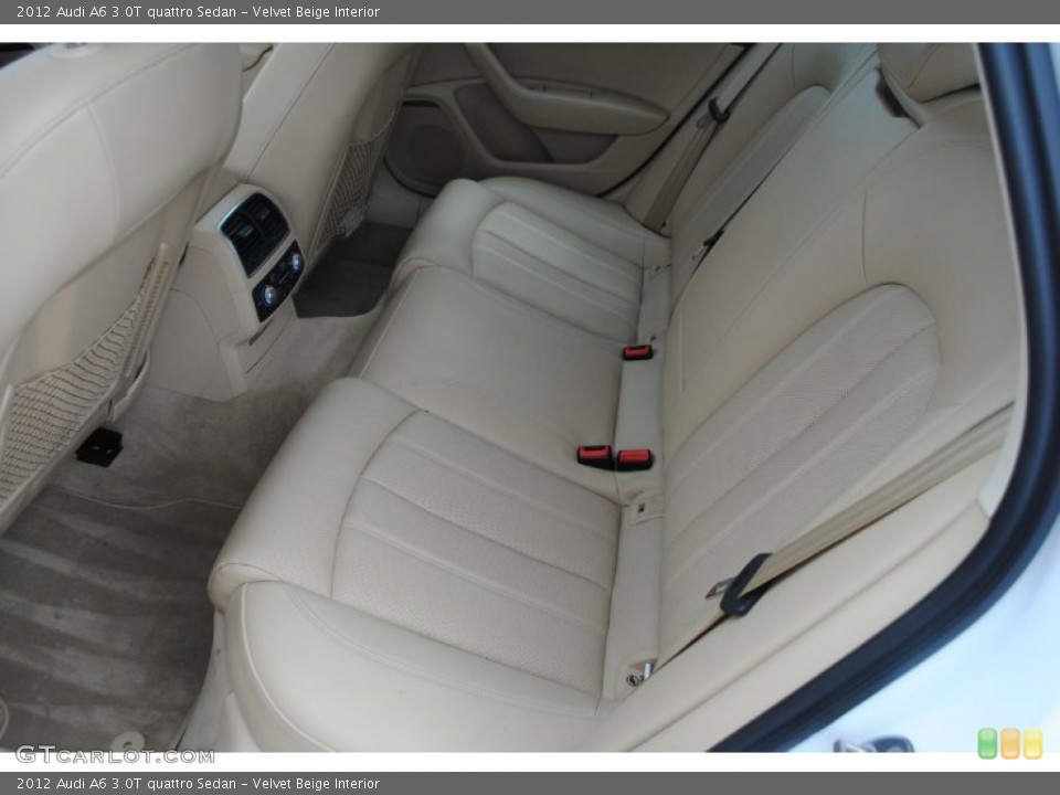 Velvet Beige Interior Rear Seat for the 2012 Audi A6 3.0T quattro Sedan #81186888
