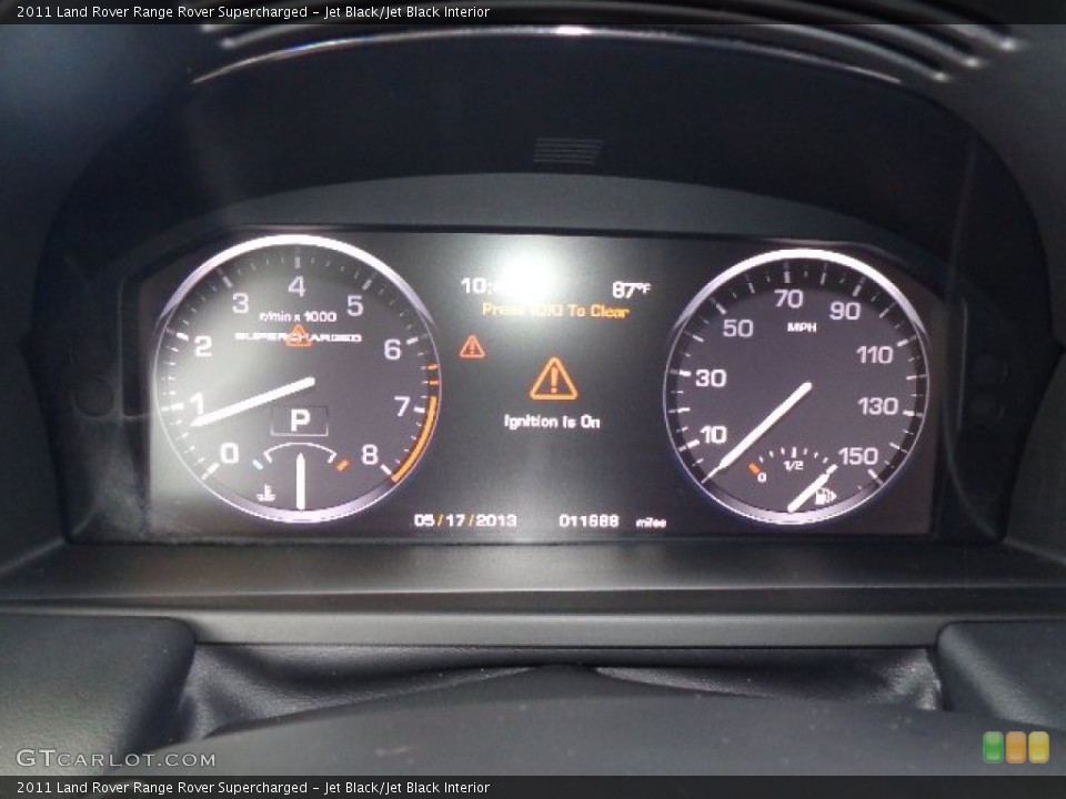 Jet Black/Jet Black Interior Gauges for the 2011 Land Rover Range Rover Supercharged #81187002