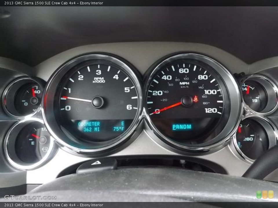 Ebony Interior Gauges for the 2013 GMC Sierra 1500 SLE Crew Cab 4x4 #81187030