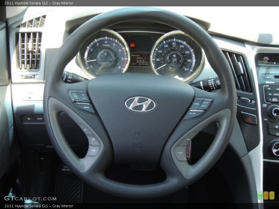 Gray Interior Steering Wheel for the 2011 Hyundai Sonata GLS #81187356