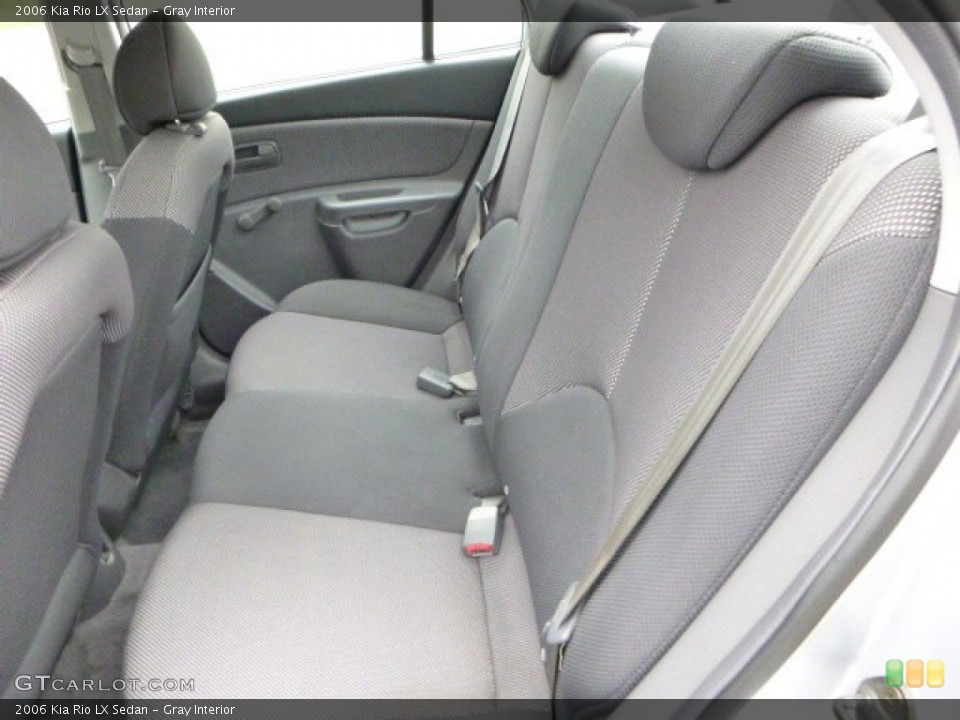 Gray Interior Rear Seat for the 2006 Kia Rio LX Sedan #81188382