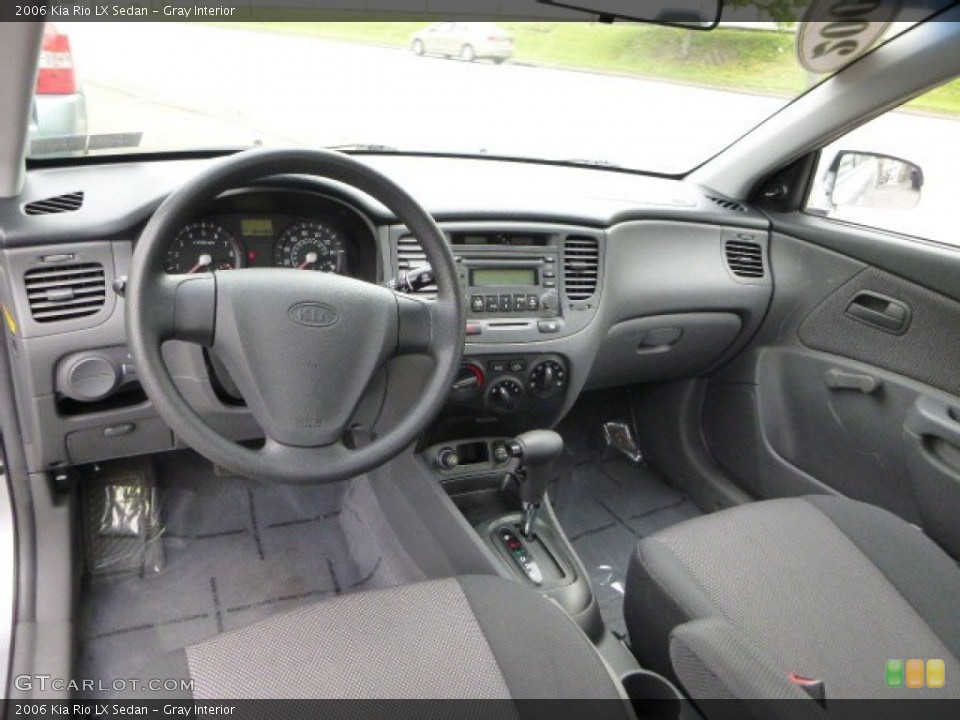 Gray Interior Prime Interior for the 2006 Kia Rio LX Sedan #81188408