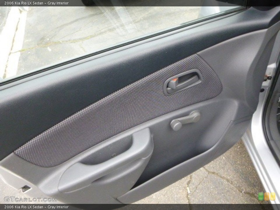 Gray Interior Door Panel for the 2006 Kia Rio LX Sedan #81188428