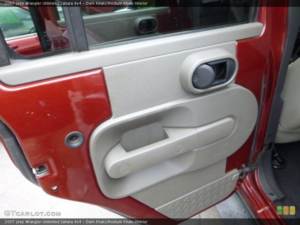 Dark Khaki/Medium Khaki Interior Door Panel for the 2007 Jeep Wrangler Unlimited Sahara 4x4 #81189241