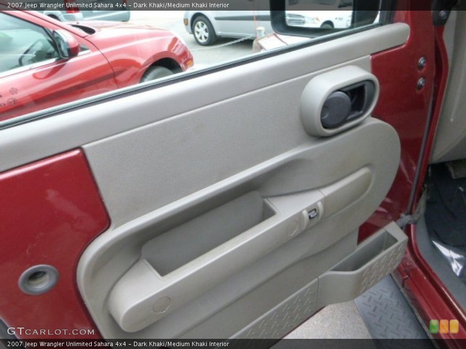 Dark Khaki/Medium Khaki Interior Door Panel for the 2007 Jeep Wrangler Unlimited Sahara 4x4 #81189264
