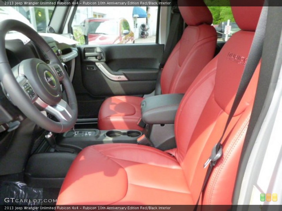 Rubicon 10th Anniversary Edition Red/Black Interior Photo for the 2013 Jeep Wrangler Unlimited Rubicon 4x4 #81191784
