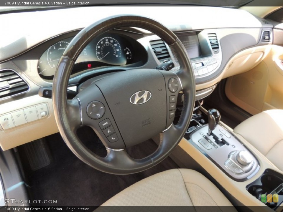 Beige Interior Dashboard for the 2009 Hyundai Genesis 4.6 Sedan #81192281