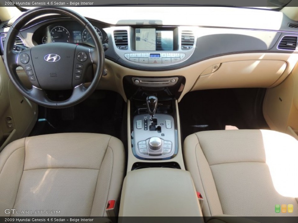 Beige Interior Dashboard for the 2009 Hyundai Genesis 4.6 Sedan #81192338
