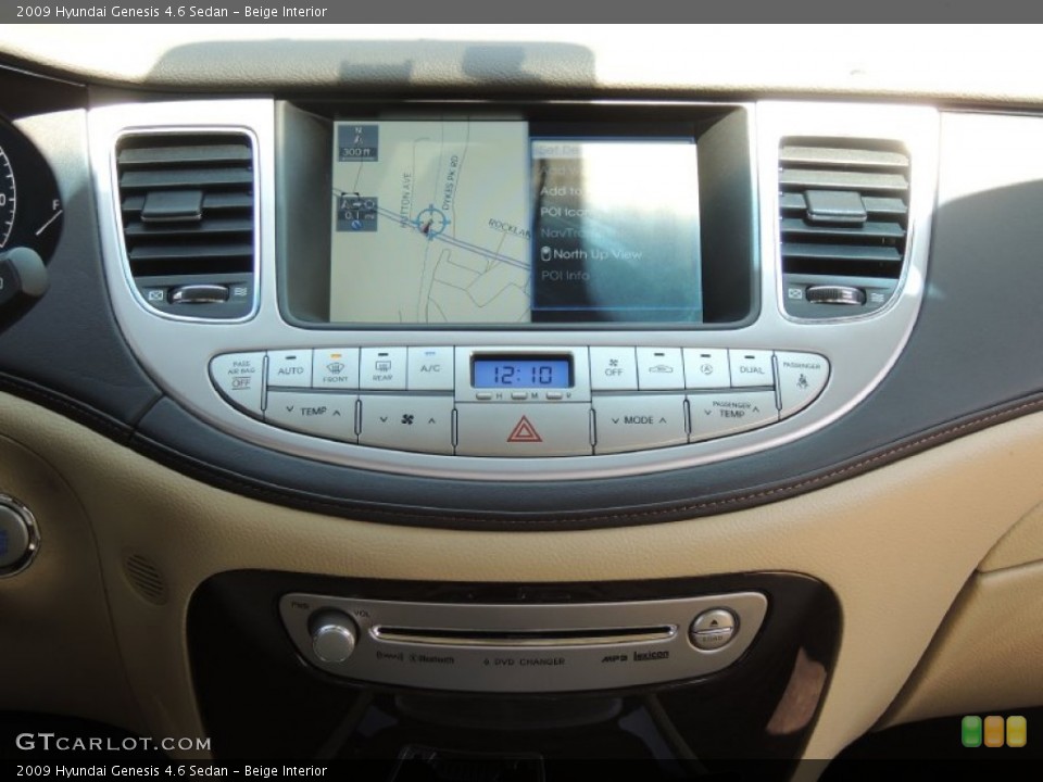 Beige Interior Controls for the 2009 Hyundai Genesis 4.6 Sedan #81192445