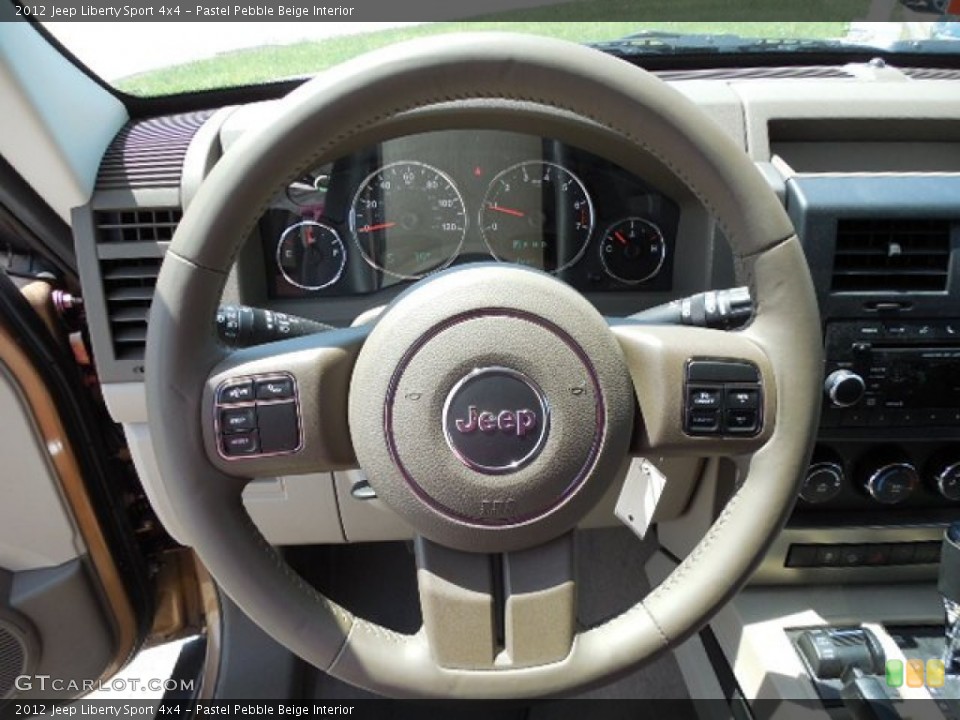 Pastel Pebble Beige Interior Steering Wheel for the 2012 Jeep Liberty Sport 4x4 #81194457
