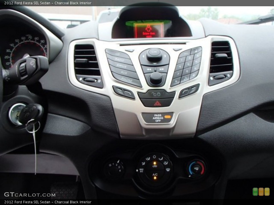 Charcoal Black Interior Controls for the 2012 Ford Fiesta SEL Sedan #81198670