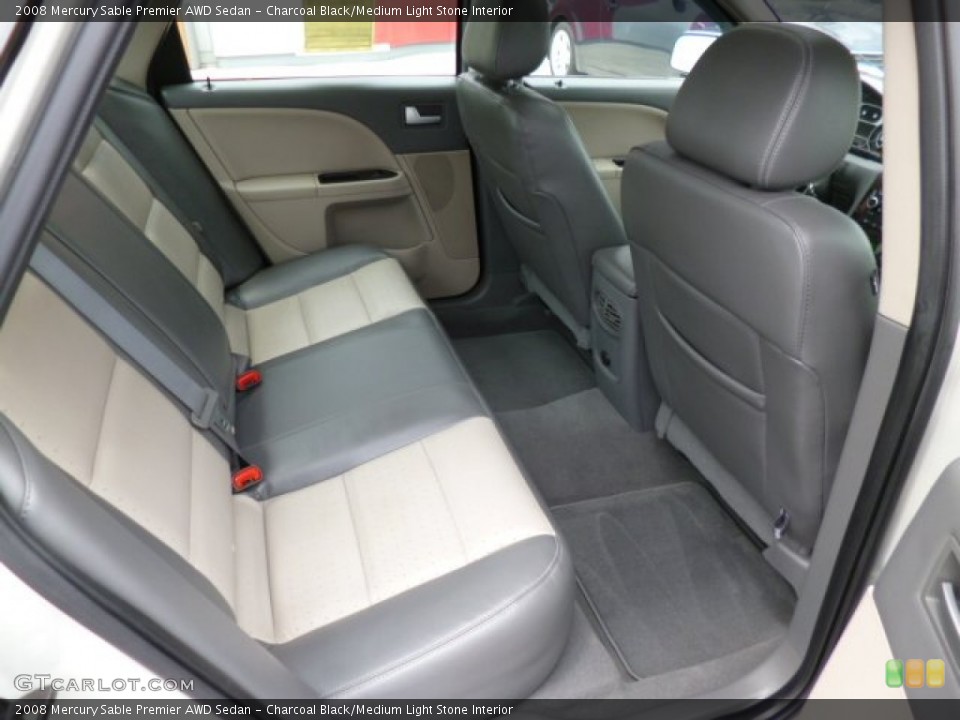 Charcoal Black/Medium Light Stone Interior Rear Seat for the 2008 Mercury Sable Premier AWD Sedan #81199963
