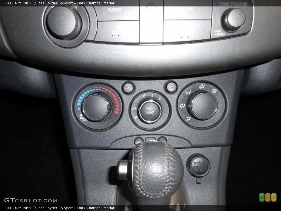 Dark Charcoal Interior Controls for the 2012 Mitsubishi Eclipse Spyder GS Sport #81200105