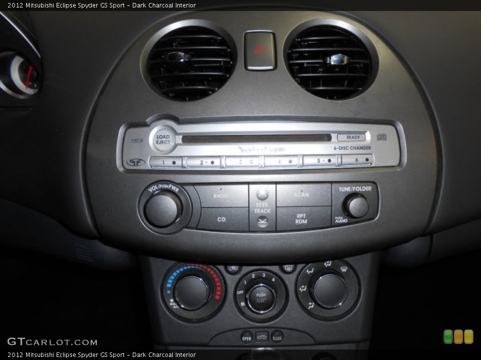 Dark Charcoal Interior Controls for the 2012 Mitsubishi Eclipse Spyder GS Sport #81200121