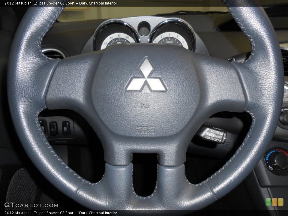Dark Charcoal Interior Steering Wheel for the 2012 Mitsubishi Eclipse Spyder GS Sport #81200180