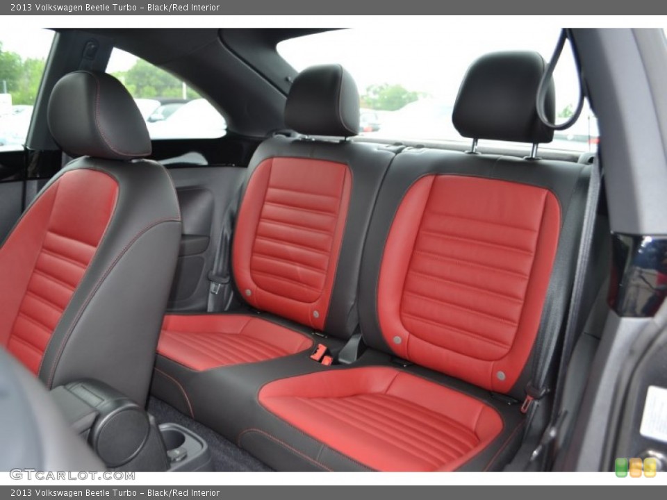 Black/Red Interior Rear Seat for the 2013 Volkswagen Beetle Turbo #81202337