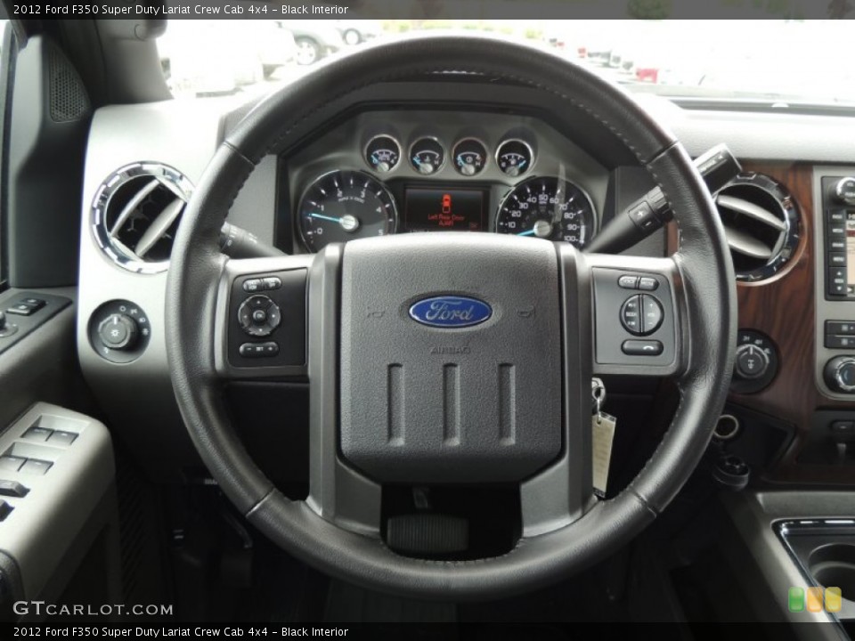 Black Interior Steering Wheel for the 2012 Ford F350 Super Duty Lariat Crew Cab 4x4 #81203316