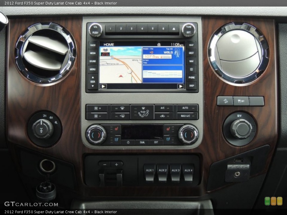 Black Interior Controls for the 2012 Ford F350 Super Duty Lariat Crew Cab 4x4 #81203368